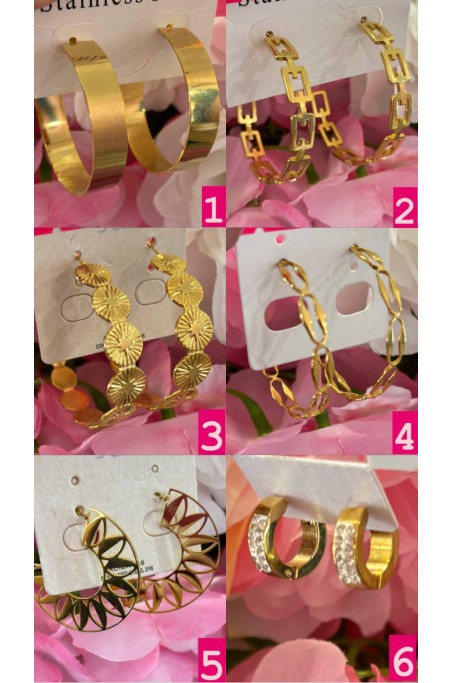 Boucles d'oreilles créoles acier inoxydable